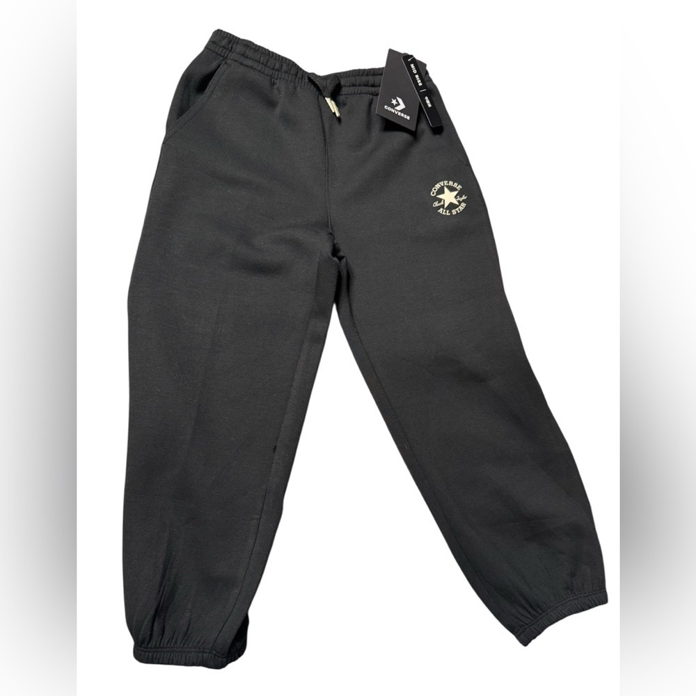 Converse Kids Black Joggers Classic Sweatpants Size XS, NWT